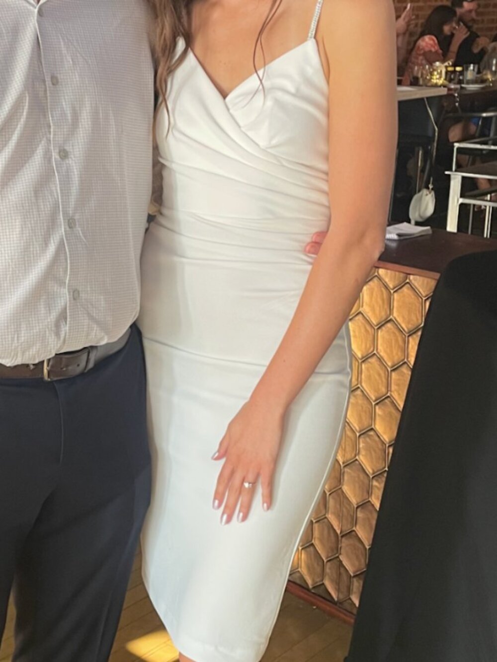 David’s Bridal Midi Dress | Bridal | size 2